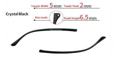 Eyeglasses temple for eyeglasses replacement 5.0 mm 