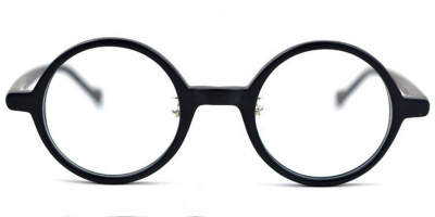 Vintage Small Round glasses for men Matte Black