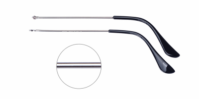 Eyeglass replacement temple arms silver thinner