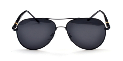 Prescription Polarized Sunglasses with Black Aviator Frames