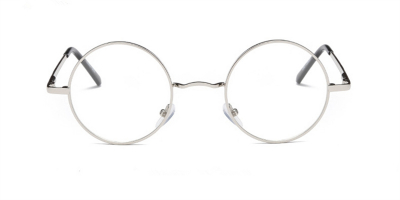 Discount round glasses for men, Retro Silver 