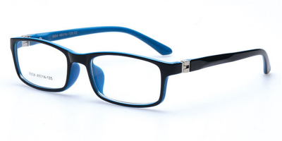 Kids Glasses Online Wayfarer Design, Black out, Blue Inside