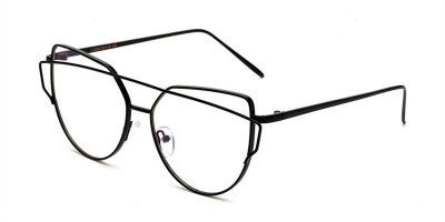 Prescription Hipster Glasses with Black Aviator Frames