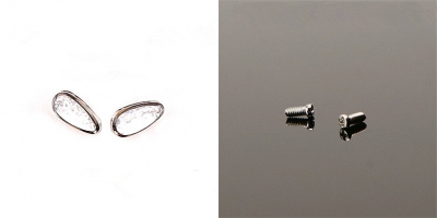 A Pair of Small Floral Gem Screw in Nose Pads 