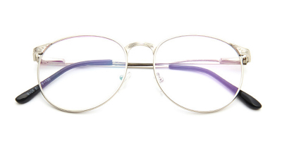 No line bifocals lenses fit frames, Vintage Silver