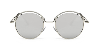Prescription Designer Sunglasses, Silver Flash Lenses