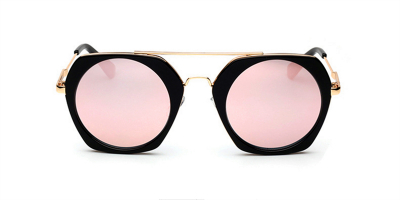 Prescription Hexagon Hipster Sunglasses Acetate Frame