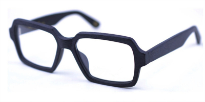 Wood Grain Eyeglasses Black Frame
