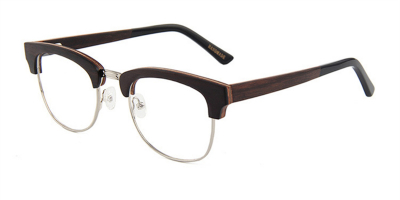 Browline Wooden Glasses Frames for a Narrow Forehead 