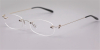 Oval Wire Titanium Rimless Glasses Super Light