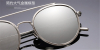 Hipster glasses with Silver Aviator Frame-d1