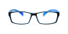 no line bifocals reading glasses, Black & Clear Blue