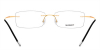 golden rimless eyeglasses-b