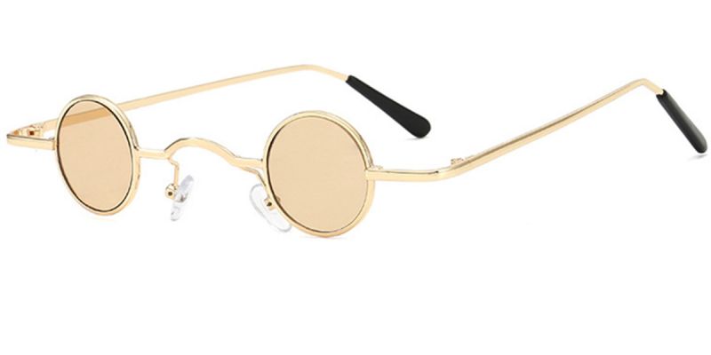 Super Small Round Sunglasses for Men, Gray Frames & Lenses